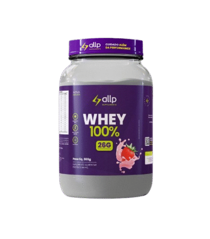 Whey Protein 100% Morango 900g - Allp Supplements