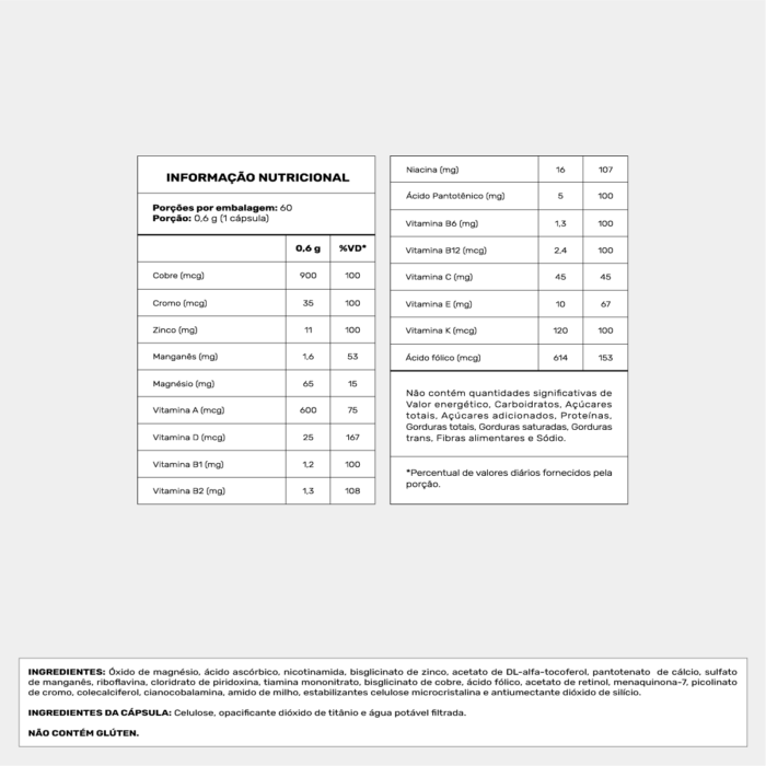 Polivitaminico de A - Z 60cp - Allp Supplements - Imagem 3