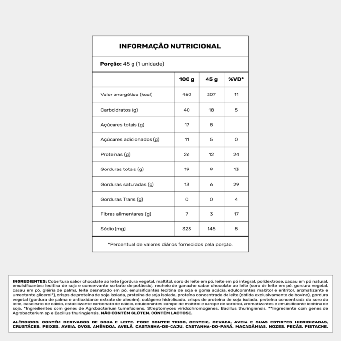 Whey Bar Brownie 12 unidades x 45g - Imagem 5