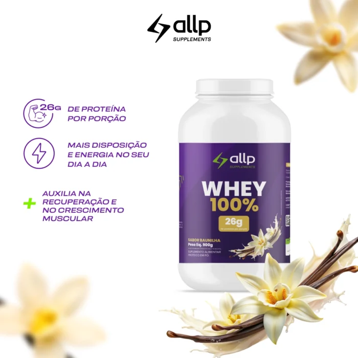 Whey Protein 100% Baunilha 900g - Allp Supplements - Imagem 2