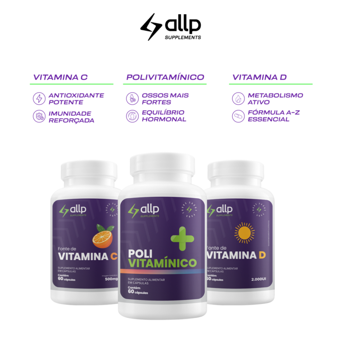 Kit Escudo - Polivitaminico, Vitamina C e Vitamina D - Imagem 2