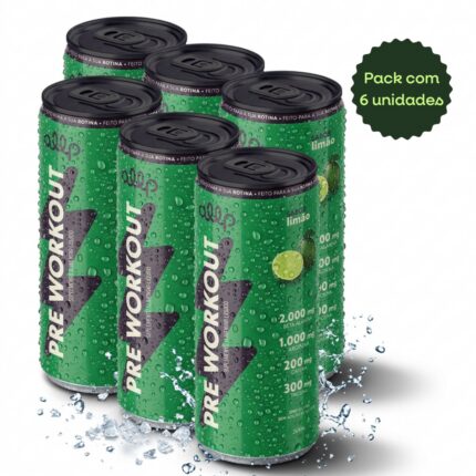 PACK COM 6 PRE WORKOUT LIMAO  269ML