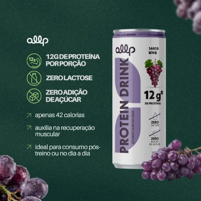 Pack com 6 Protein Drink Uva 269ml - Imagem 3