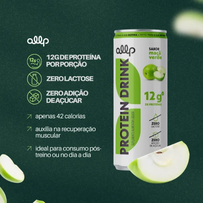 Pack com 6 Protein Drink Maçã Verde 269ml - Imagem 3