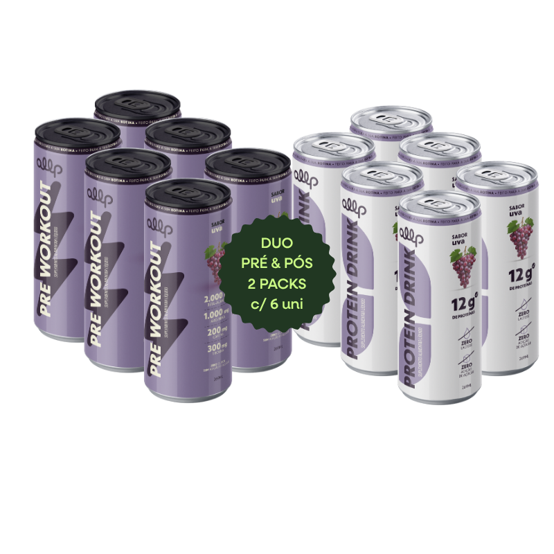 15557169417-109.png Kit Duo Allp - Pré Workout + Protein Drink - 2 Packs com 6 Unidades cada (12 Latas de 269ml) - Imagem 1