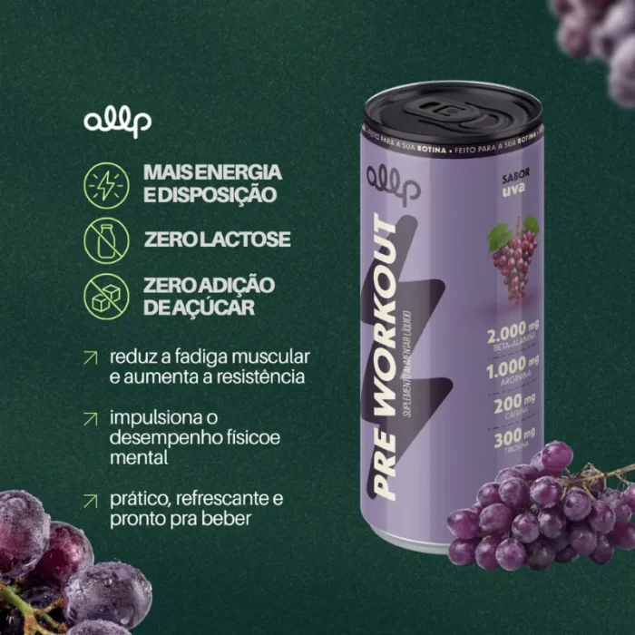 Pack com 6 Pré-Workout Uva 269ml - Imagem 3