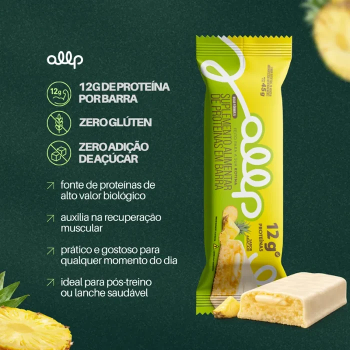 Whey Bar Allp Abacaxi 12 x 45g - Imagem 3