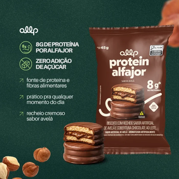 Alfajor Protein Avela 12 x 45g - Imagem 3