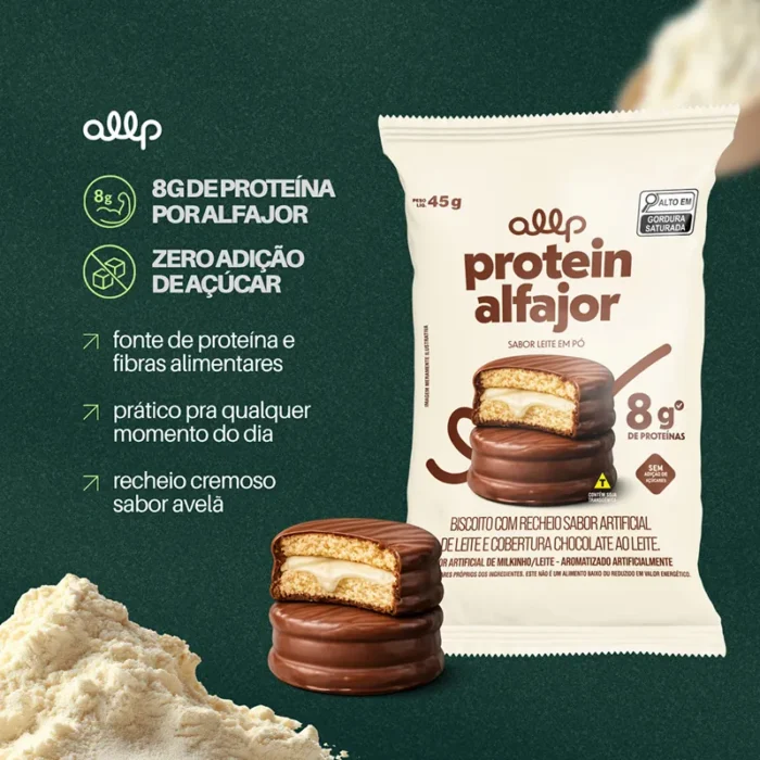 Alfajor Protein Leite em Po 12 x 45g - Imagem 3
